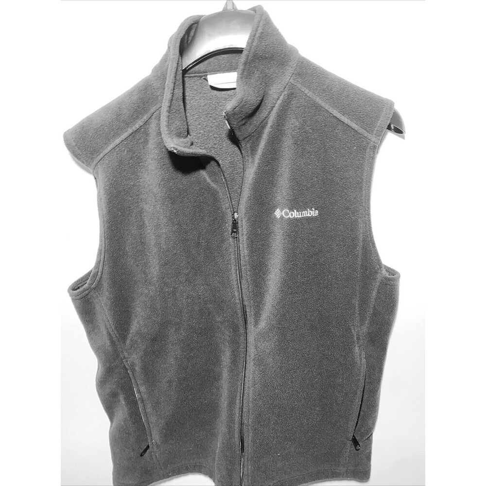 Columbia Men’s  Vest Size L Gray Outerwear Fleece